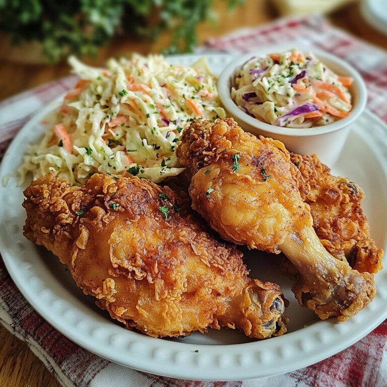 Crispy Oven-Fried Chicken With Homemade Coleslaw Recipe