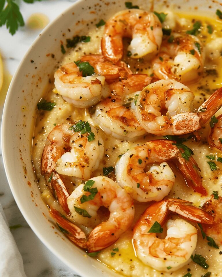 Garlic Herb Shrimp With Creamy Grits Recipe