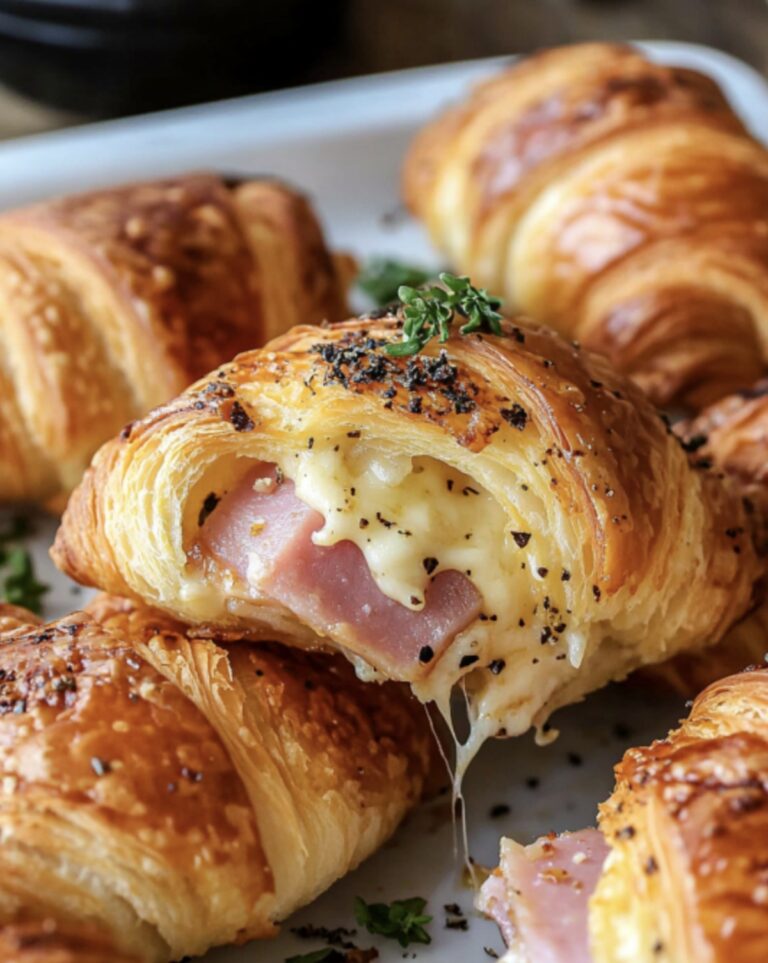 Baked Ham And Cheese Croissants Recipe