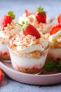 Strawberry Shortcake Pudding Cups Recipe