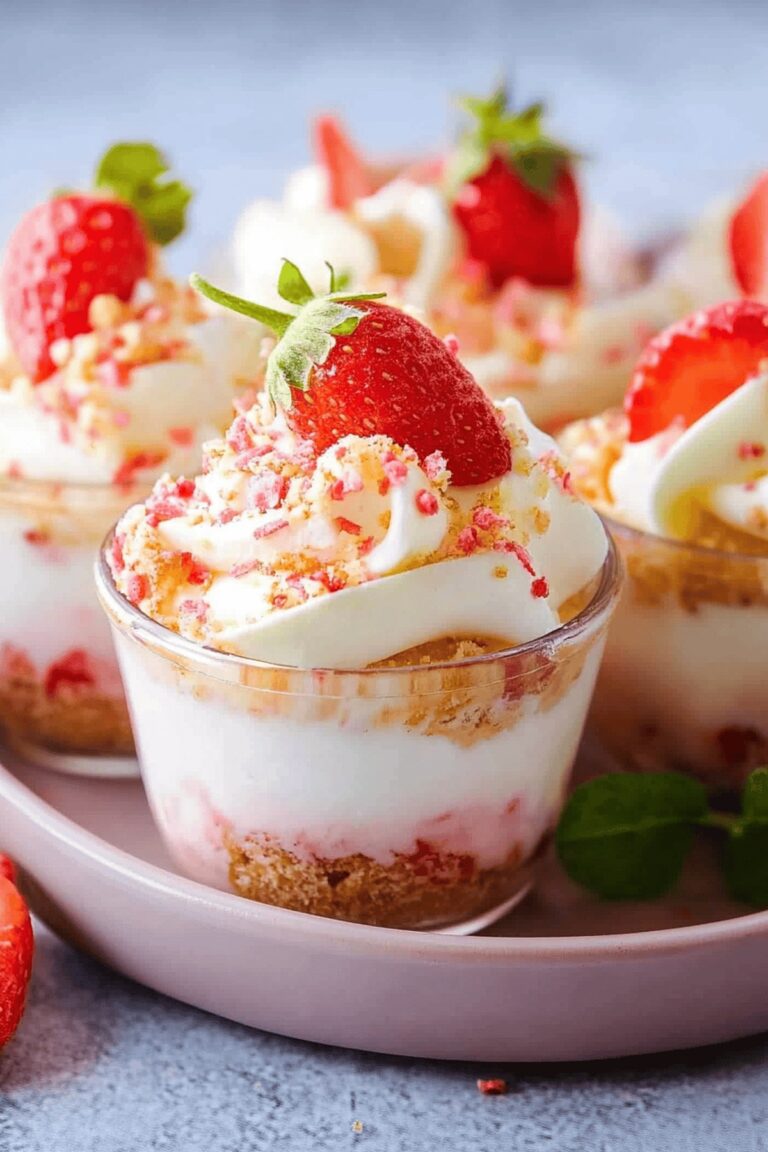 Strawberry Shortcake Pudding Cups Recipe