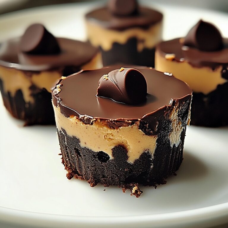 Silky Chocolate Peanut Butter Mini Cheesecakes Recipe