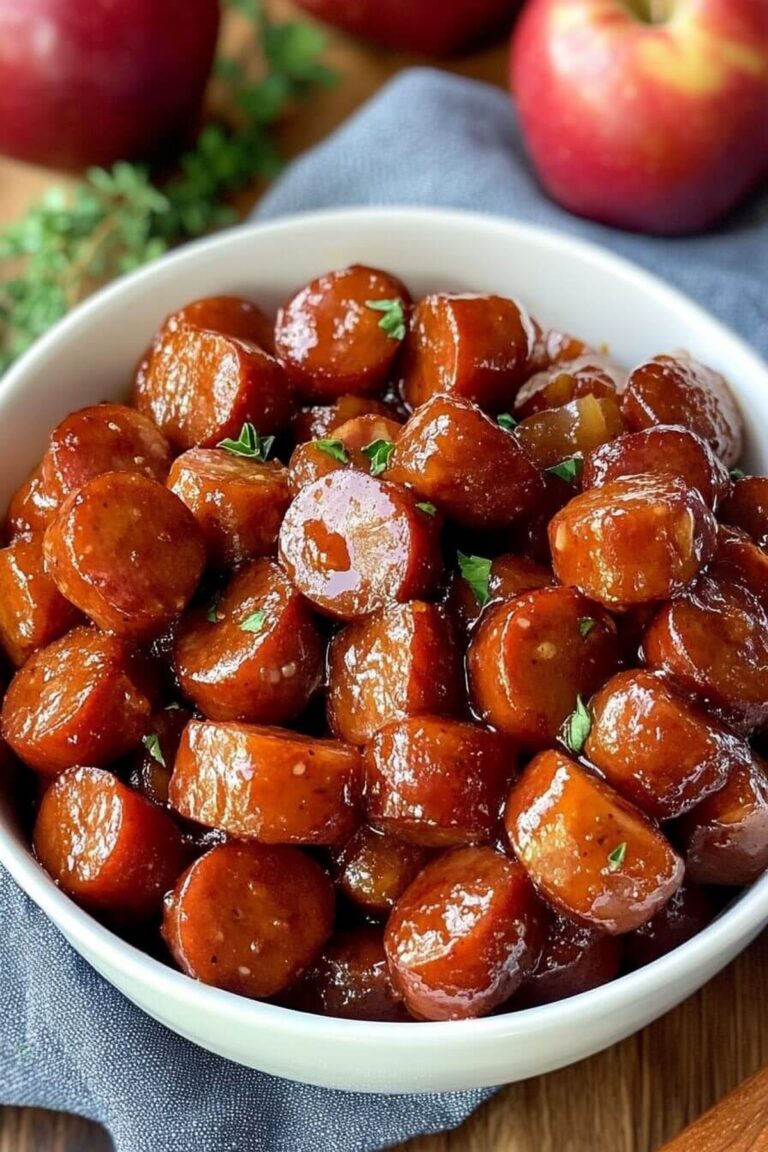 Slow Cooker Apple Kielbasa Bites Recipe