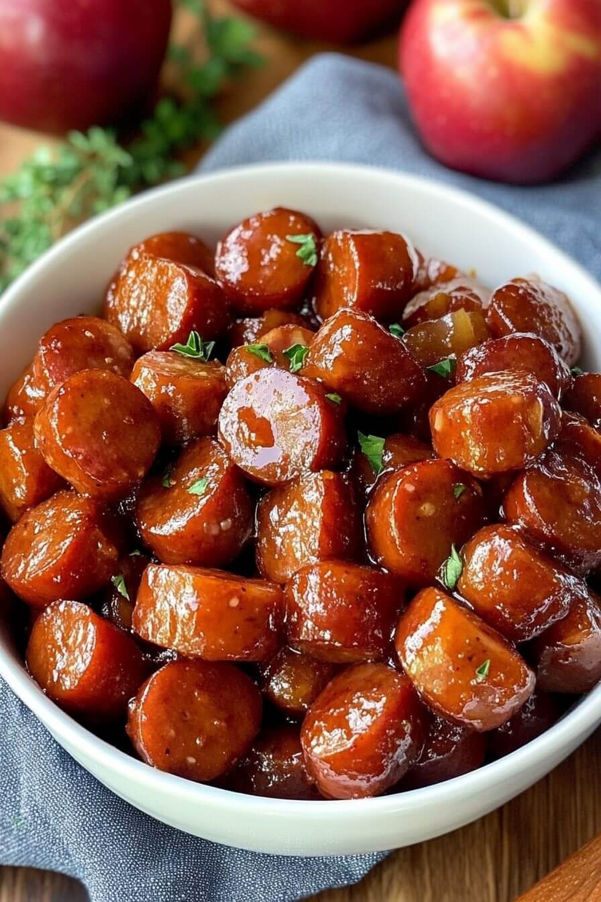 Slow Cooker Apple Kielbasa Bites Recipe