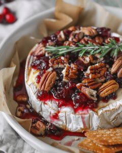 Cranberry Pecan Delight Baked Brie Recipe