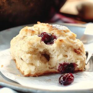 Warm Cranberry-Cinnamon Skillet Biscuits Recipe