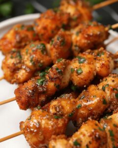 Savory Spiced Chicken Skewers With Garlic Herb Butter Recipe