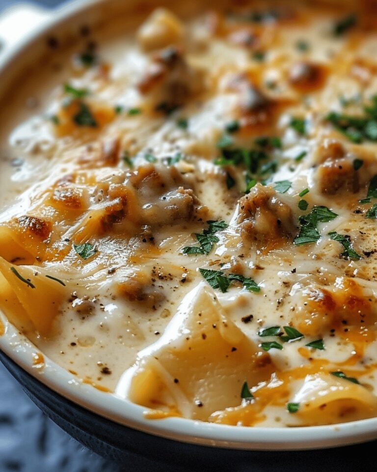Cheesy Italian Sausage Lasagna Soup Recipe