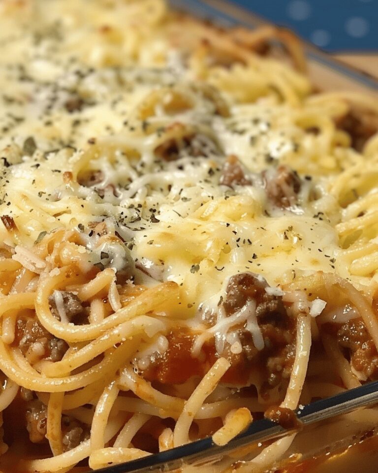 Creamy Beefy Spaghetti Bake Recipe