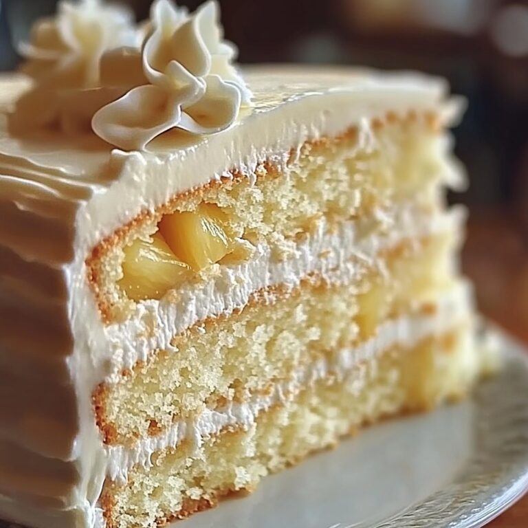 Luscious White Chocolate Cake With Pineapple Filling Recipe