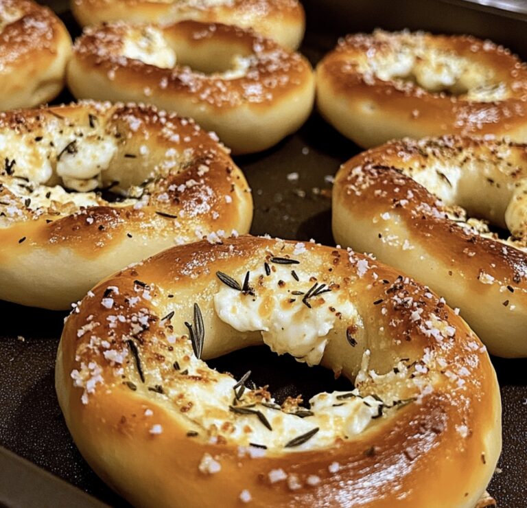 Gourmet Mozzarella Stuffed Rosemary Parmesan Soft Pretzels Recipe
