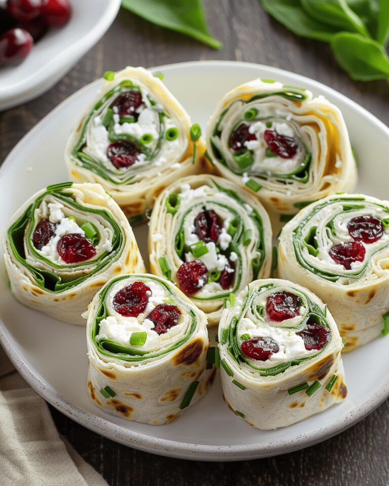 Cranberry Feta Tortilla Rolls Recipe