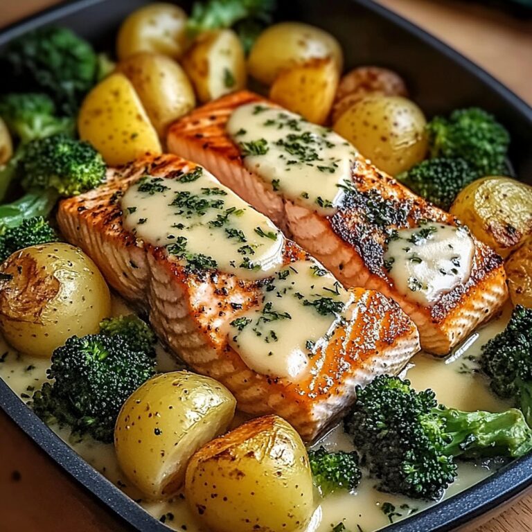 Zesty Lemon Butter Salmon With Crispy Potatoes And Broccoli Recipe