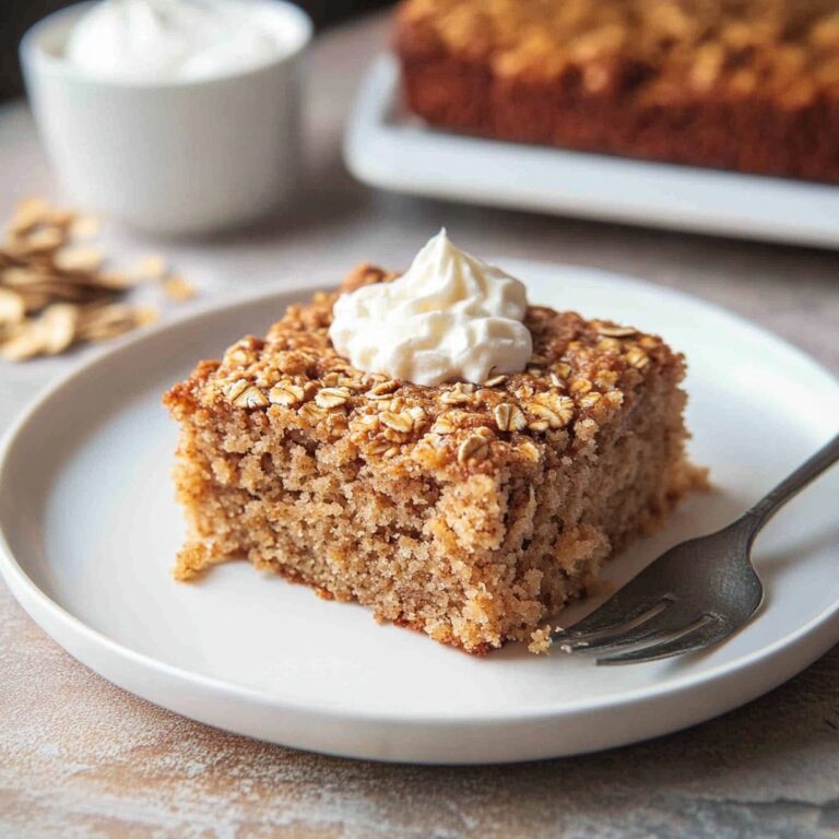 Hearty Old Fashioned Oatmeal Cake Recipe
