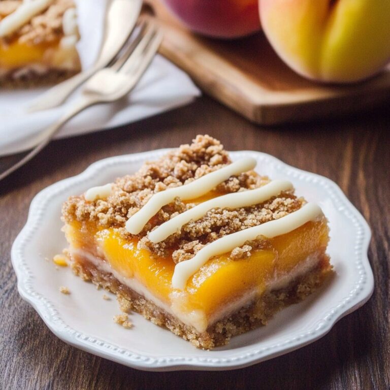 Heavenly Peach Pie Crumble Bars Recipe