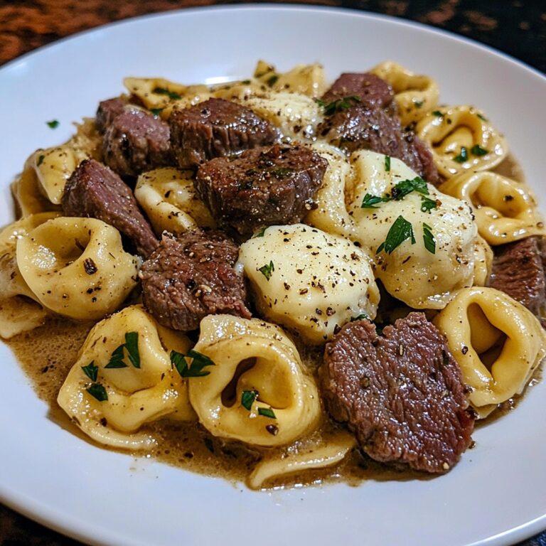 Hearty Cheesesteak Tortellini In Provolone Sauce Recipe