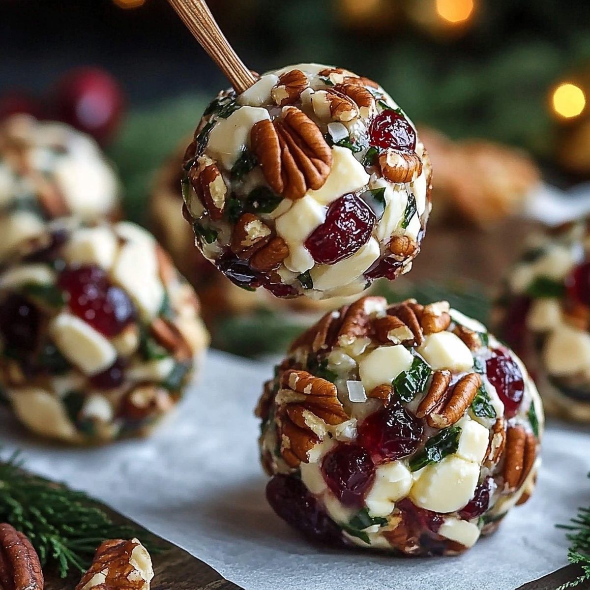 Mini Cranberry Pecan Goat Cheese Balls Recipe
