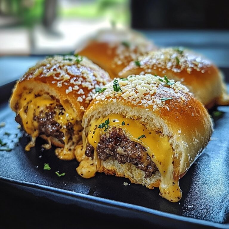 Explosive Garlic Parmesan Cheeseburger Bombs Recipe