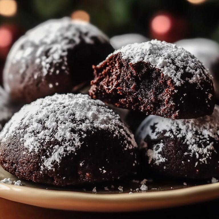 Frosty Double Chocolate Snowball Cookies Recipe