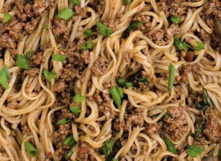 Authentic Mongolian Ground Beef Noodles Recipe
