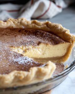 Cinnamon Nutmeg Custard Pie Recipe
