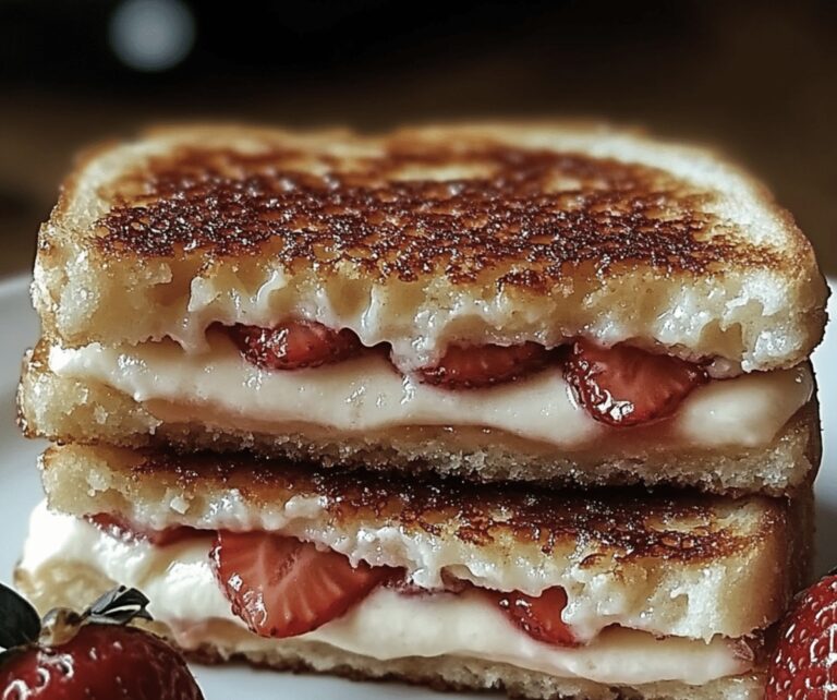 Crispy Strawberry Cheesecake Sandwiches Recipe
