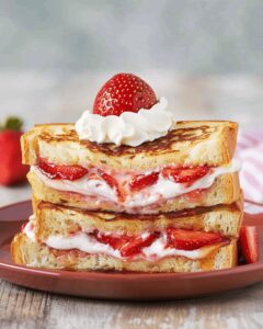 Decadent Strawberry Cream Cheese French Toast Sandwiches Recipe