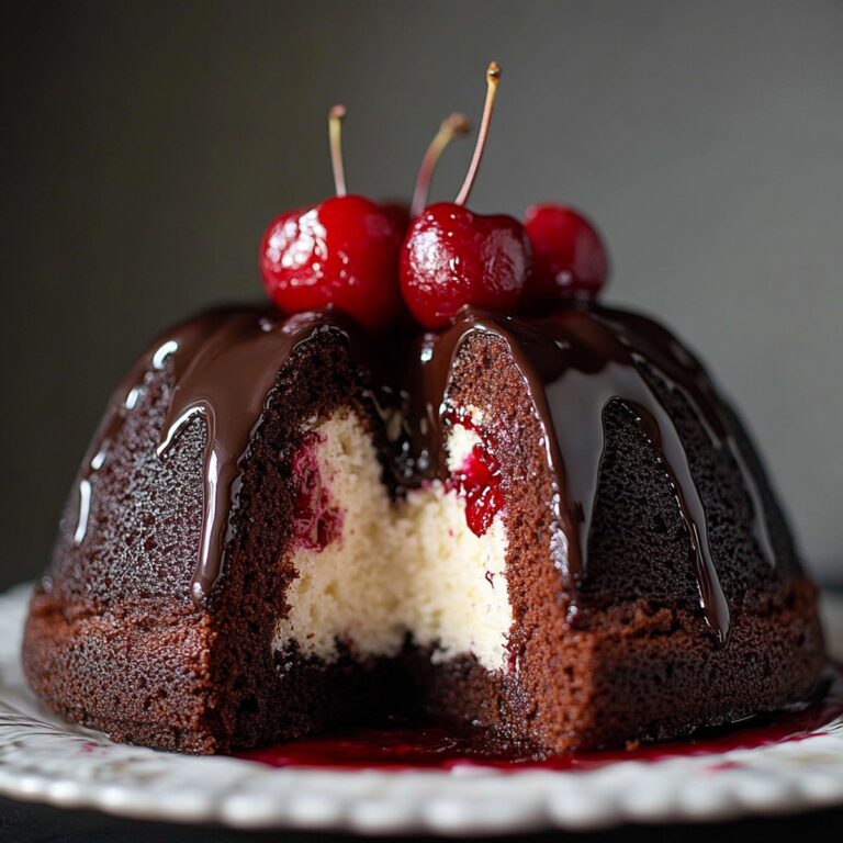 Luscious Cherry Chocolate Cream Cheese Bundt Cake Recipe