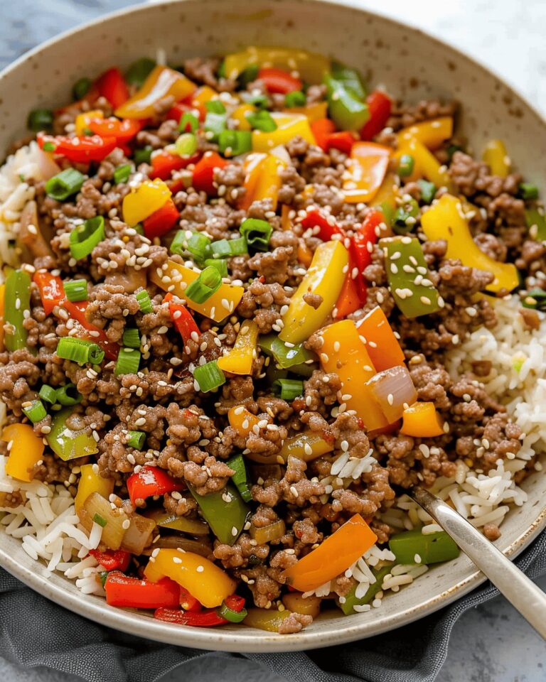 Beef And Colorful Pepper Stir-Fry Bowl Recipe