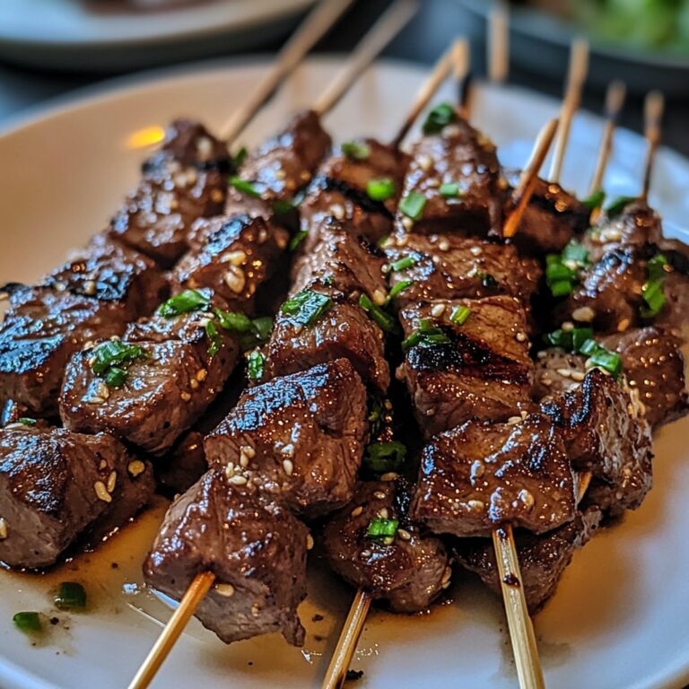 Sizzling Asian Garlic Steak Skewers Recipe