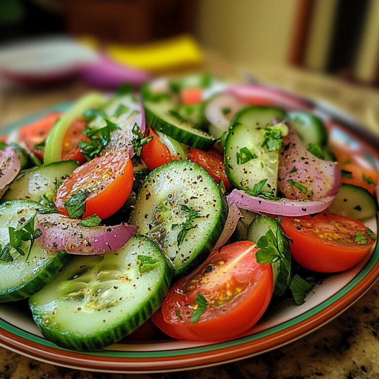 Crisp Cucumber, Tomato, And Onion Salad Recipe