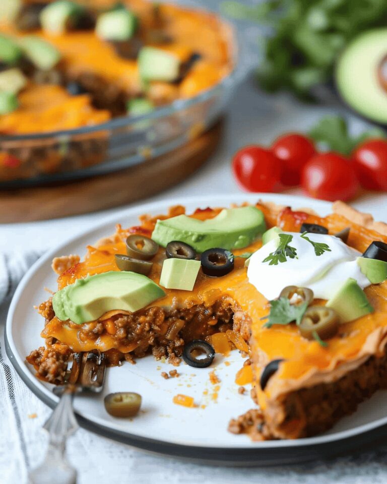 Crustless Taco Pie (Keto Taco Pie + Low Carb, Gluten Free) Recipe
