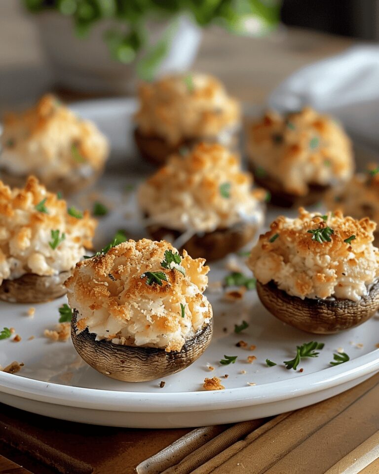 Crab And Cream Cheese Mushroom Bites Recipe