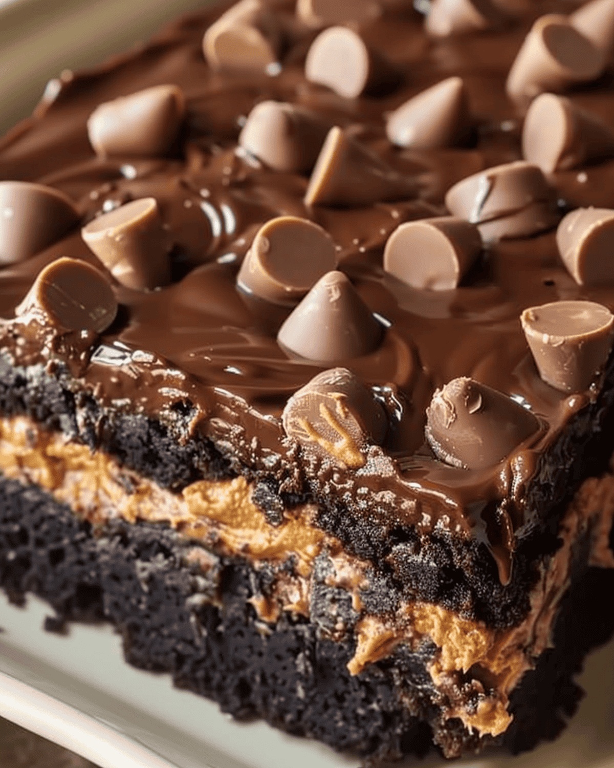 Peanut Butter Chocolate Delight Cake Recipe