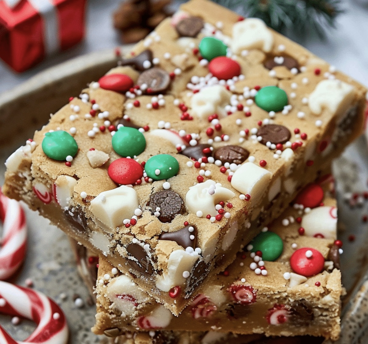 Festive Christmas Cookie Bars Recipe