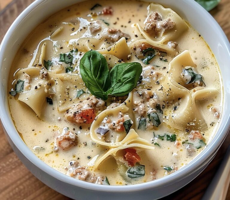 Hearty Alfredo Lasagna Soup Recipe