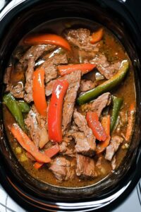 Slow Cooker Pepper Steak Recipe