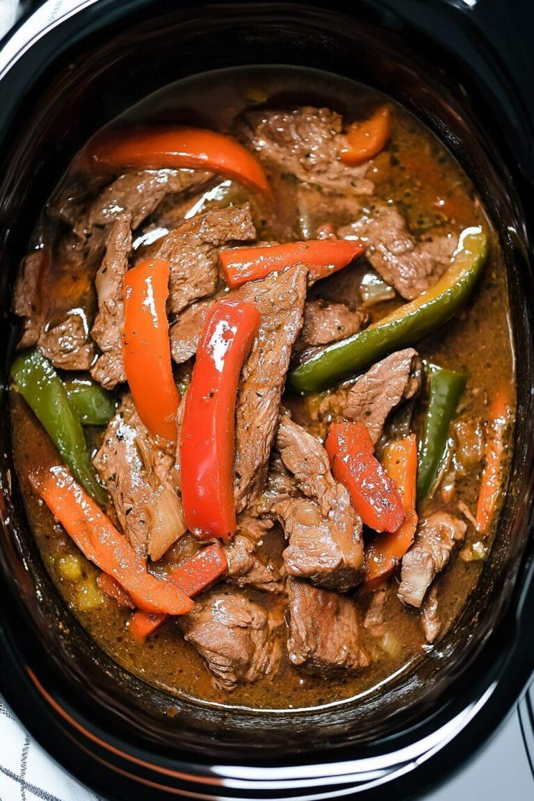 Slow Cooker Pepper Steak Recipe