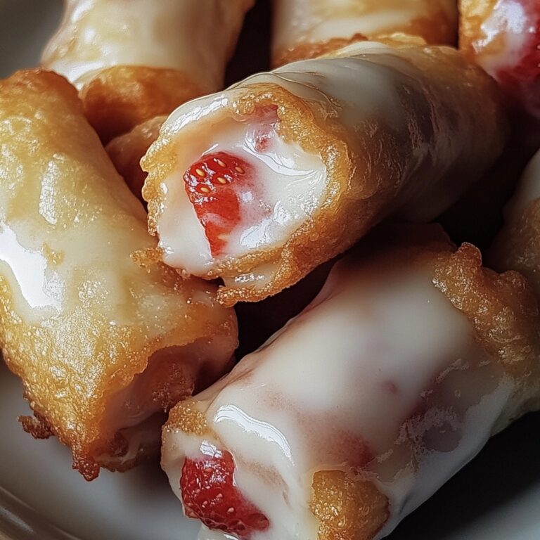 Crispy Strawberry Cheesecake Eggroll Bites Recipe