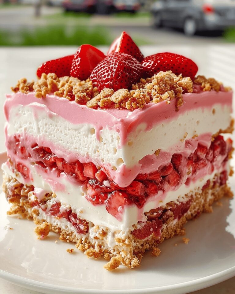 Strawberry Delight Layered Cake Recipe
