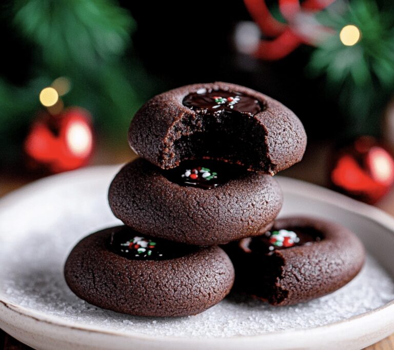 Heavenly Chocolate Thumbprint Cookies Recipe