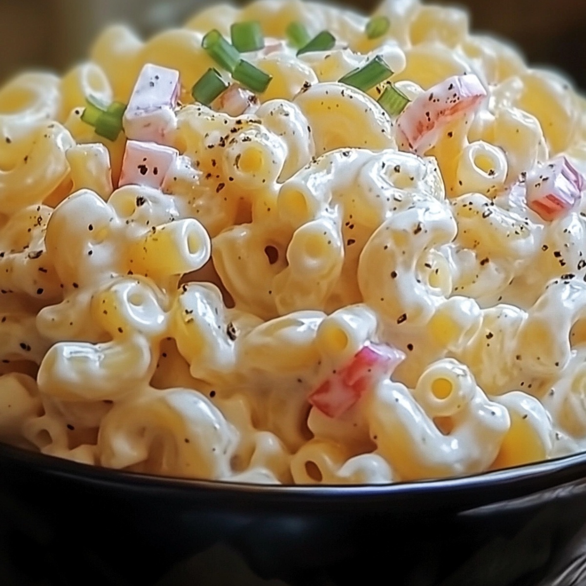 Tangy Amish Macaroni Salad Recipe