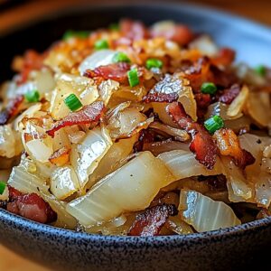 Savory Fried Cabbage With Bacon, Onion, And Garlic Recipe