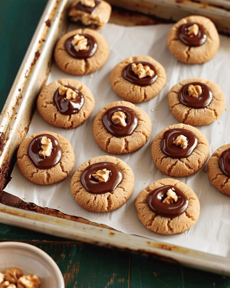 Caramel-Walnut Chocolate Thumbprint Cookies Recipe