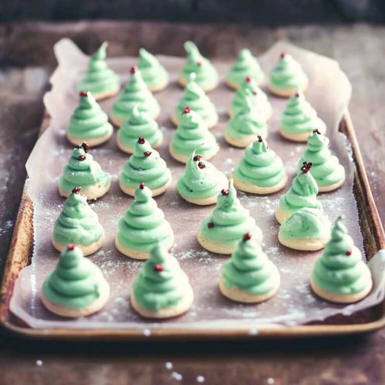 Whimsical Christmas Tree Meringues Recipe