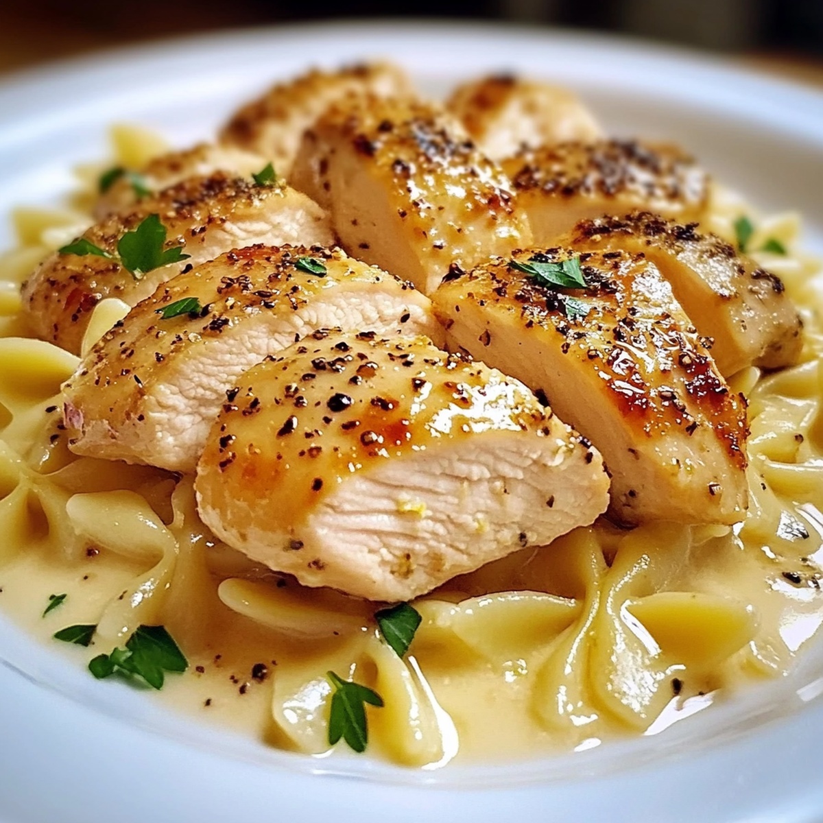 Tantalizing Lemon Garlic Chicken With Creamy Bowtie Pasta Recipe