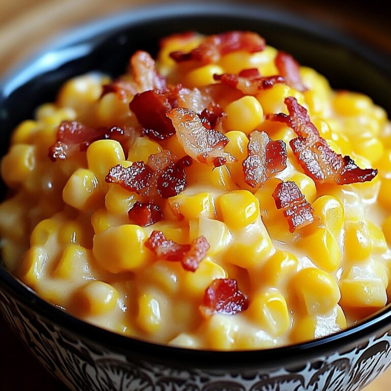 Hearty Slow Cooker Cheddar Corn With Bacon Recipe