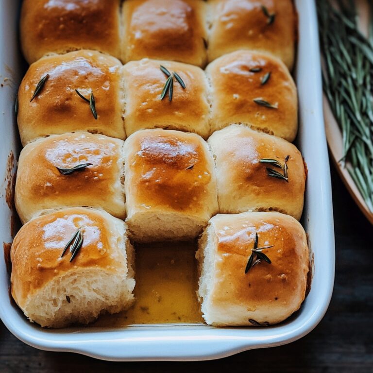 Fluffy Rosemary Honey Butter Dinner Rolls Recipe