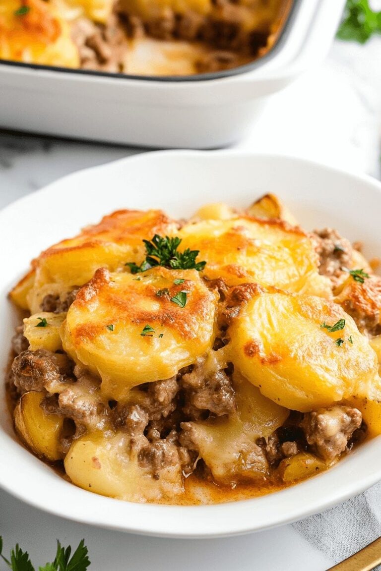 Easy 5-Ingredient Hamburger & Potato Casserole Recipe