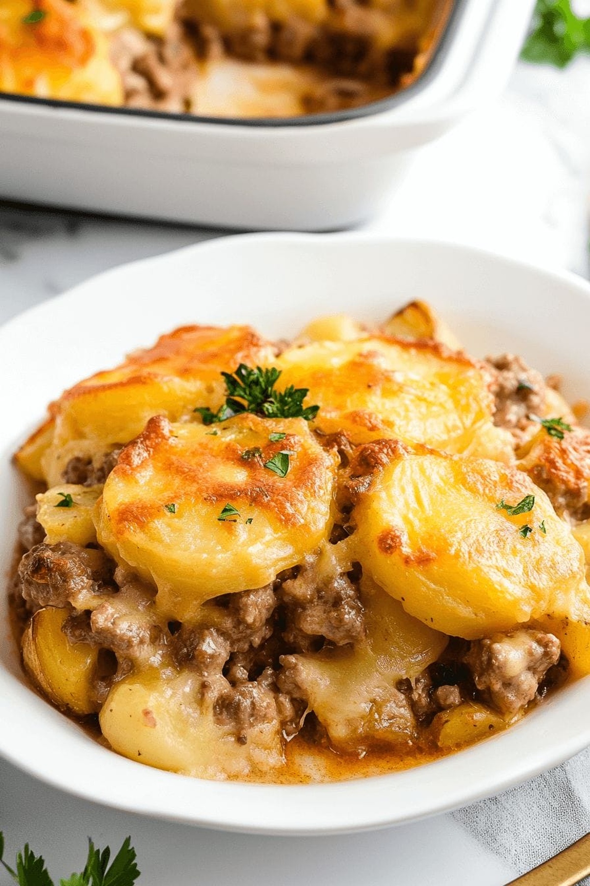 Easy 5-Ingredient Hamburger & Potato Casserole Recipe